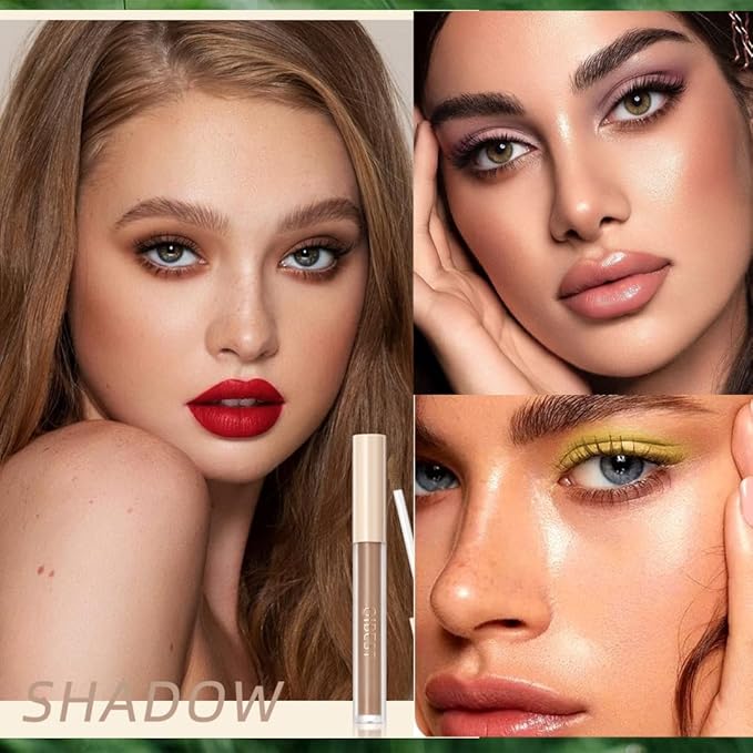 Liquid Eyeshadow Set Matte Brown Toned Eye Shadow Nude Eyeshadow Base Long Lasting(8 Color)#C