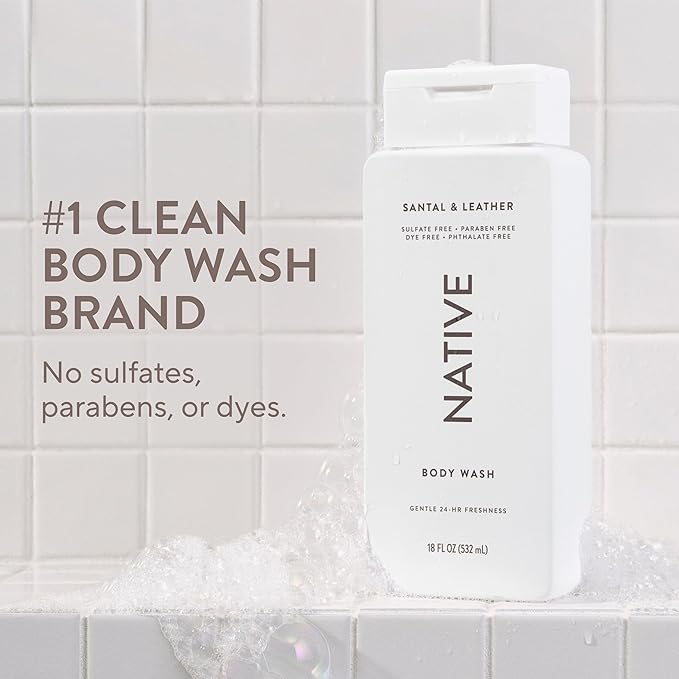 Native Santal & Leather Nourishing Body Wash 18 fl oz