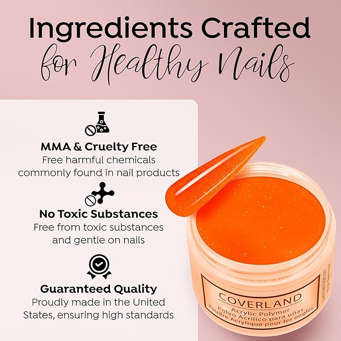 Tones Coverland Acrylic Nail Powder "Halloween Tricks" - Limited Edition Acrylic Powder for Nail Design, Sculpting, and Masking Nail Bed Imperfections - Professional Acrylic Nail Supplies - (1.5 Oz)