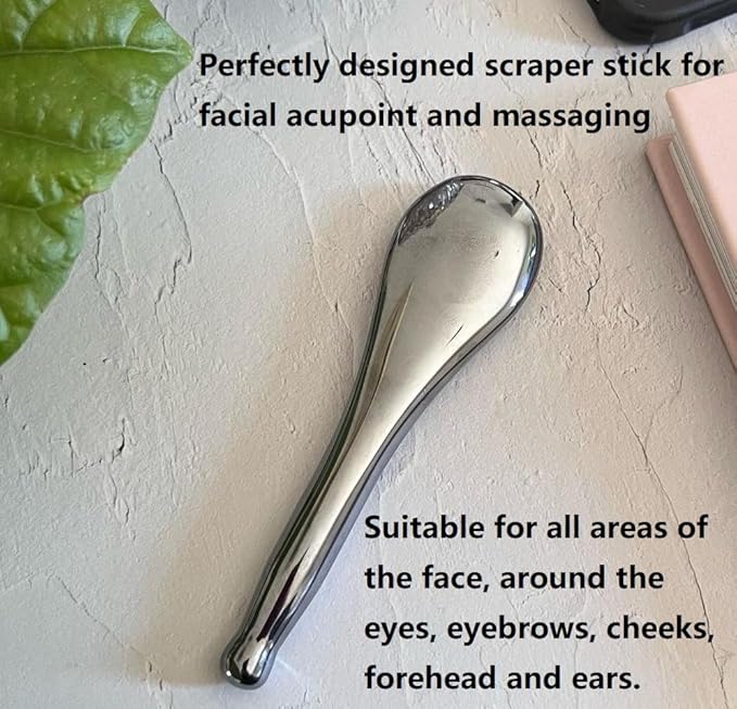 SAEEYCUE Terahertz Stone Gua Sha Scraping Tools Lymphatic Drainage Massager Facial (A)