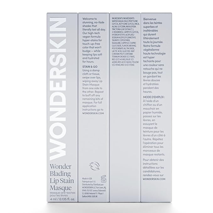 Wonderskin Wonder Blading All Day Lip Stain Peel Off Masque - Long Lasting, Waterproof and Transfer Proof Pink Lip Tint, Matte Finish Peel Off Makeup (Beautiful Masque)