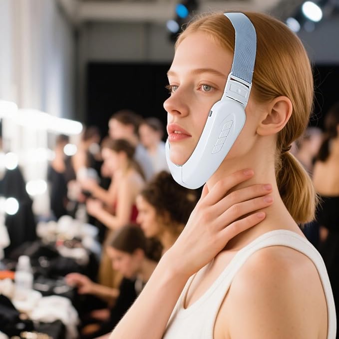 Face Slimming Device, EMS Microcurrent Massager, Chin Reduction, Adjustable Tightening, USB Rechargeable Skin Firming Facial Tool