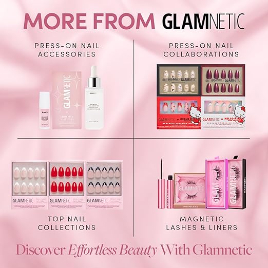 Glamnetic Super Strong Brush On Nail Glue (2 Bottles) | Brush Tip Applicator, Mess Free, Travel Friendly, Vegan | Durable & Long-Lasting | .24 fl. oz.