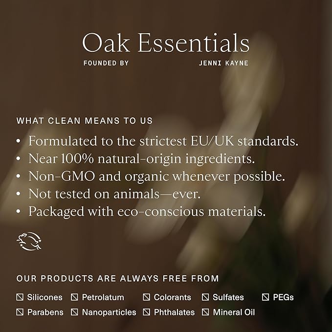 Oak Essentials Cleansing Balm | Makeup Remover Face Cleanser with Avocado Oil, Juniper & Safflower Seed Oil, 1.4 Oz