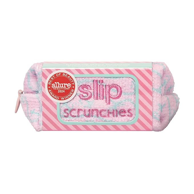 slip Silk Skinny Scrunchies - High Tide | Set of 6 Skinny Scrunchies | 100% Mulberry Silk, Anti-Crease, Gentle on Hair, Reduces Breakage | Stylish & Durable, Ideal for All Hair Types, Limited Edition