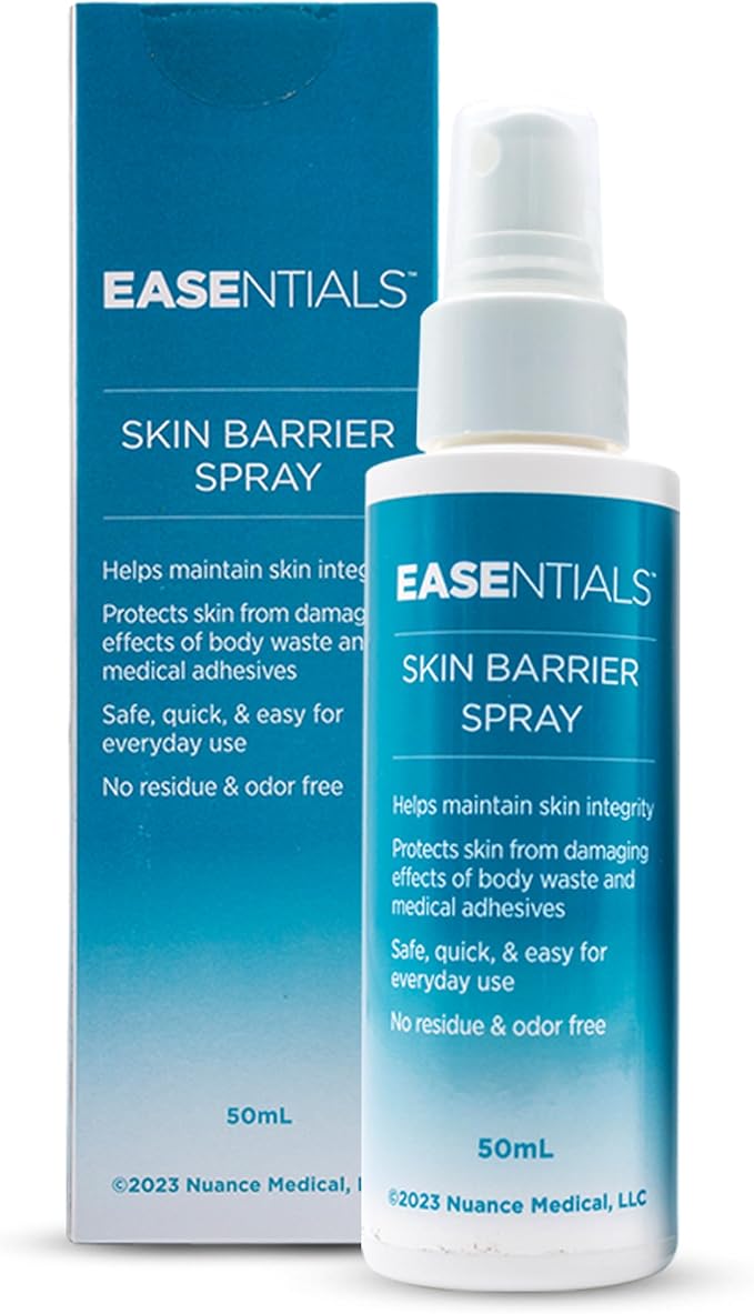 Quick-Drying, Low-Residue Ostomy Barrier Spray – Barrier Spray Ideal for Sensitive Skin - Silicone Skin Prep for Pain-Free Application and Removal of Ostomy Pouches and Bandages