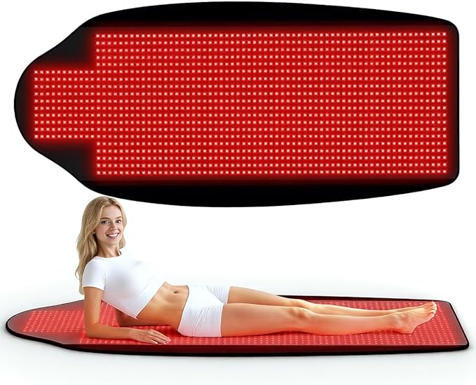 Full Body Red Light Therapy Mat, 73" x 33" Large Infrared Light Therapy Pad with 660nm & 850nm Dual Wavelength, 1370 LEDs Red Light Therapy Pad for Joint Pain Relief, Adjustable Timer & Intensity