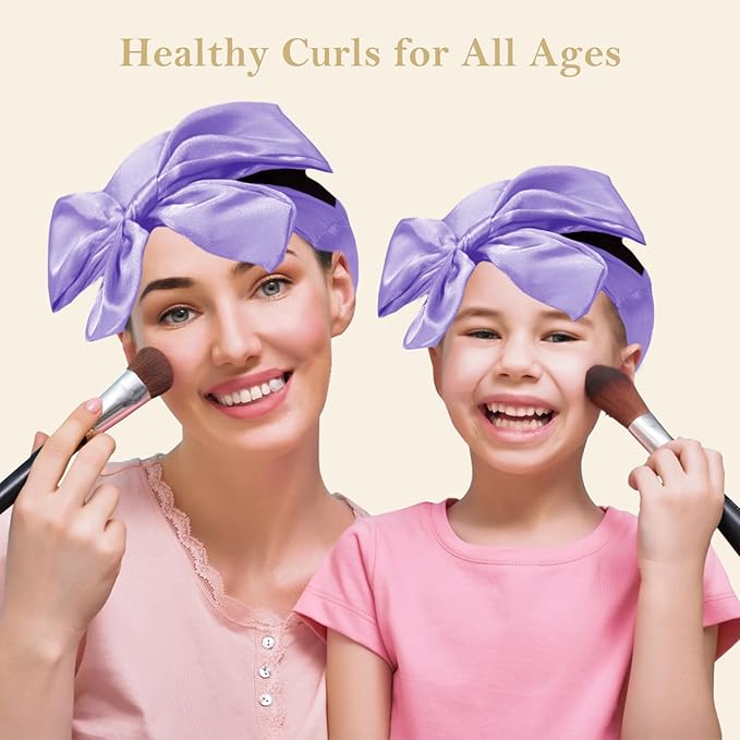 Ystrybo Satin Heatless Hair Curler Curls Overnight Hair Curlers to Sleep in, Hair Curlers No Heat Curls Overnight, Heatless Curling Set for Women Long Hair - 8 Pcs (Purple)