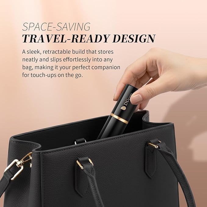 DUcare Retractable Makeup Brush for Foundation Liquid, Cream and Bronzer Kabuki Face Makeup Travel Brushes With Aluminum Handle