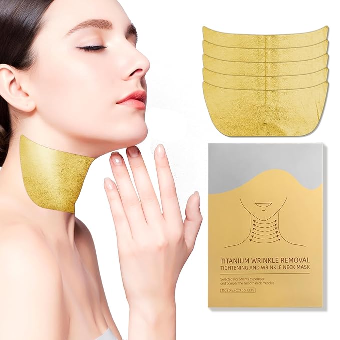 YILEST Neck Wrinkle Patches, Neck Mask for Tightening, Firming and Lifting, Anti-Wrinkle Wrap, Line Remover (5 Sheets)