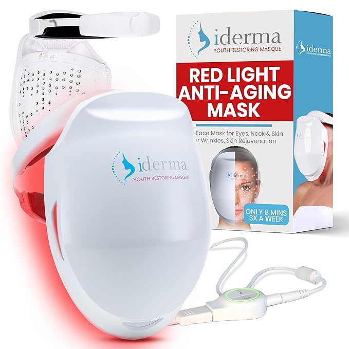 Red Light Therapy for Face – LED Face Mask for Eyes, Neck & Skin | Infrared Therapy Mask for Anti-Aging, Wrinkles, Skin Rejuvenation (HSA/FSA Eligible*)