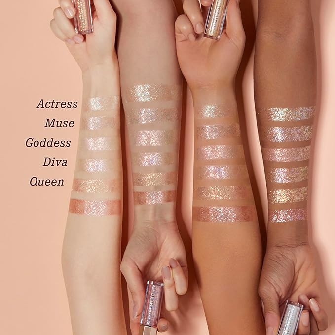 DEARDAHLIA Paradise Shine Eye Sequins (Angel Tears) - Long-Lasting Liquid Glitter Eyeshadow, Minimal Fallout, High-Shine Pearl Finish, Lightweight, Blendable, Vegan & Cruelty-Free. 0.14 oz