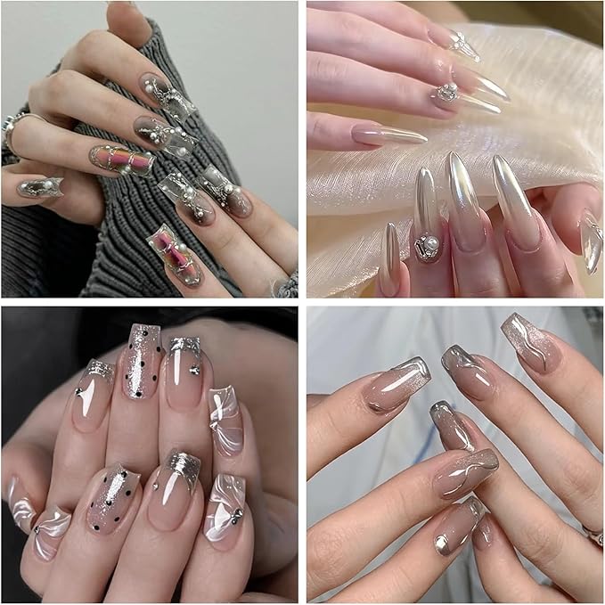 SUTOKAKA 24 Colors Chrome Nail Powder Set Holographic Iridescent Mirror Effect Metallic Nail Powder Unicorn Aurora Pearl Dust Nail Pigment for Gel Nails DIY Nail Decorations