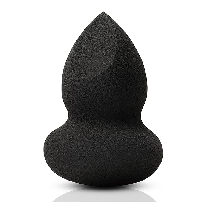 Frankie Rose Cosmetics Complexion Perfection Sponge | Latex-Free Foam & Vegan Makeup Sponge For Foundation, Concealer & Powders | Offers Medium to Full Coverage | Black Makeup Sponge
