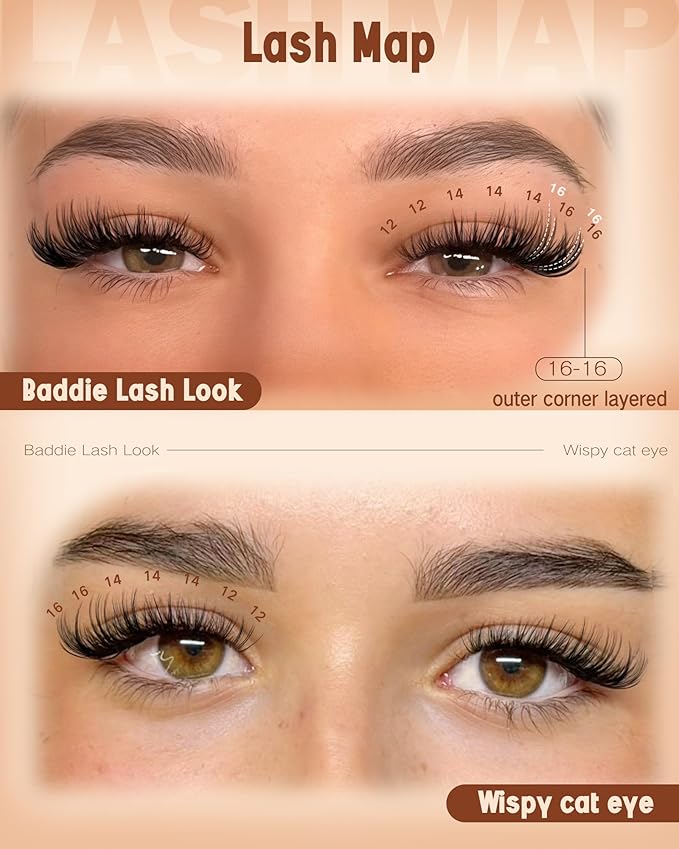 Goddvenus Wispy Lash Clusters 12-14-16mm Eyelash Clusters Set D Curl Fluffy Natural Lashes Cluster for Effortless Eyelash Extensions Individual Lashes DIY False Eyelashes