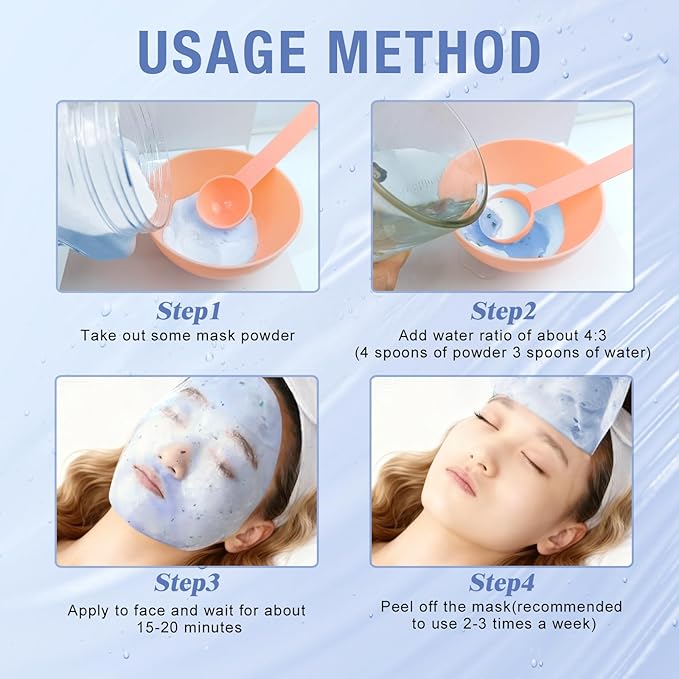 Jelly Mask for Facials Professional, Hydrating & Moisturizing Peel-Off Gel Jelly Face Mask Skin Care for Deep Hydration & Glow, Professional Spa Use for All Skin Types 23 Fl Oz (Hyaluronic Acid)
