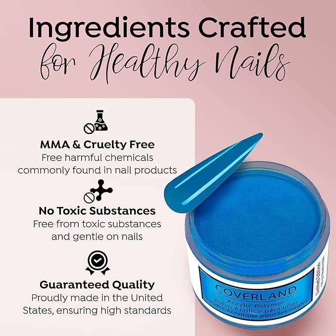Tones Coverland Acrylic Nail Powder "Sure, Ken" - Limited Edition Acrylic Powder for Nail Design, Sculpting, and Masking Nail Bed Imperfections - Professional Acrylic Nail Supplies - (1.5 Oz)