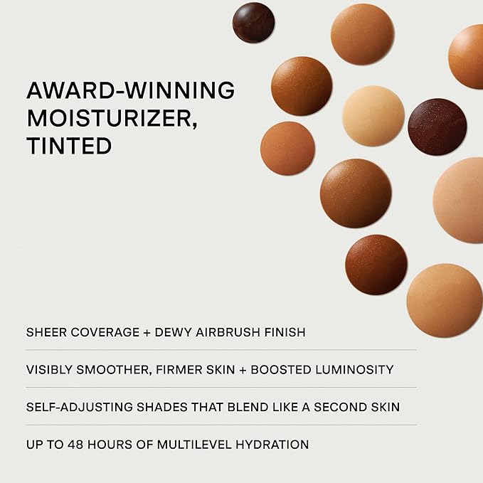 U Beauty The Super Tinted Hydrator Hyaluronic Acid Moisturizing Cream - Mega-Dose Skin Hydrator for Supple, Smooth, and Softer-Looking Skin For Up To 48 Hours - Shade 10-1.0 oz