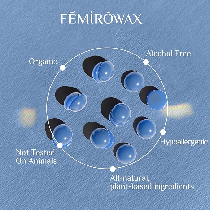 FEMIROWAX Wax Beads, 1lb Hard Wax Beans for Hair Removal Sensitive Skin with Chamomile Formula Waxing Beads for Full Body Brazilian Bikini Face Eyebrow at Home Wax Refill for Women Men