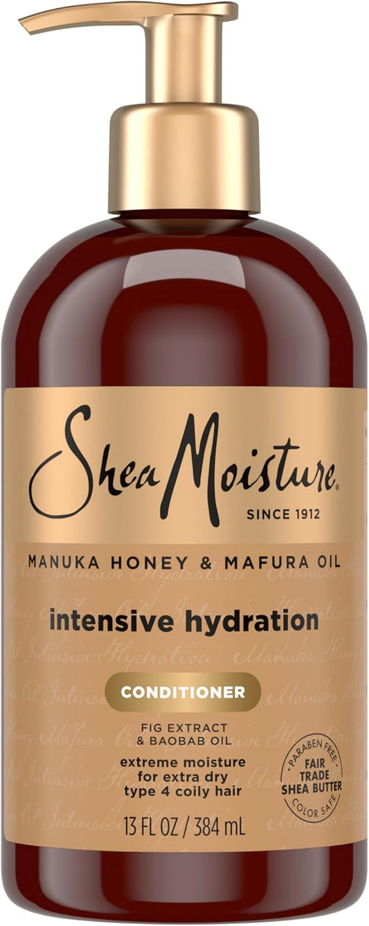 SheaMoisture Intensive Hydration Conditioner Manuka Honey and Mafura Oil for Dry, Damaged Hair Deep Moisturizing Conditioner 13 oz