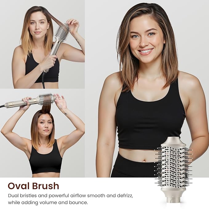 MESCOMB Upgraded 5-in-1 Hot Air Styler – Hair Dryer & Versatile Air Styler with Auto Wrap Curlers, Volumizing Brushes, Frizz-Free Hair Styler Tool for Curling, Smoothing & Adding Volume, Not Damage