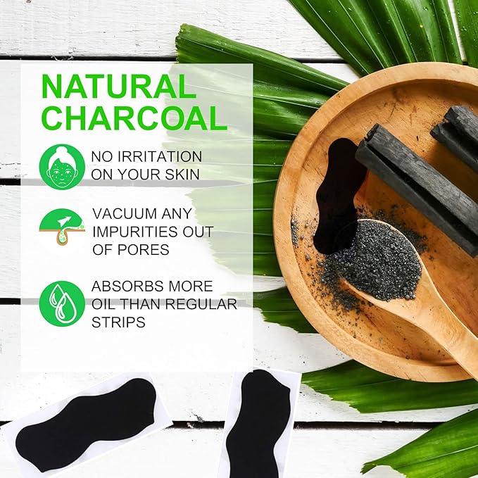 IDUCEN Nose Strips, 80PCS Blackhead Remover Strips, Nose Blackhead Remover Strip, Bamboo Charcoal Deep Cleansing Pore Strip for Blackheads,Suitable for All Skin Type, Men & Women