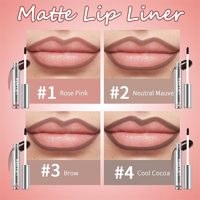 4PCS Peel Off Lip Stain, Red Matte Liquid Lipstick Lip Stain Long Lasting Waterproof for Women,Non-stick Cup Lipstick Peel Off Highly Pigmented