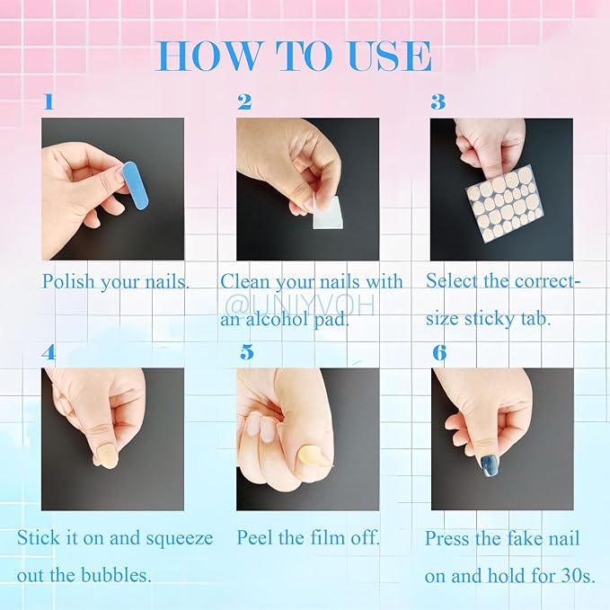 Cat Eye Press on Nails Handmade Short Oval/Square/Round False Nails with French Tip/Aurora/Magnetic Shimmer Designs (Side#Oval Pink Crystal S)