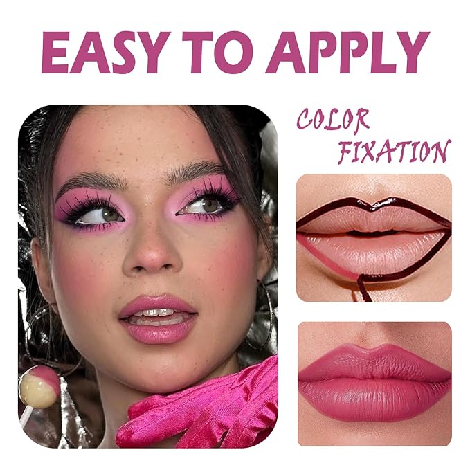 TALINZEN lip stain peel off,beauty-waterproof,transfer-proof and smudge-proof,makeup for all occasions,perfect for everyone (#06,0.12floz/3.5ml e)