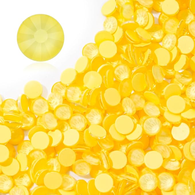 Meibite Mocha Citrine Flatback Rhinestones, Glass Rhinestones for Nail Art and Craft, Glue Fix, Loose Crystal Gemstones(Mocha Citrine, SS6, 1440pcs, 1.9-2.0mm)
