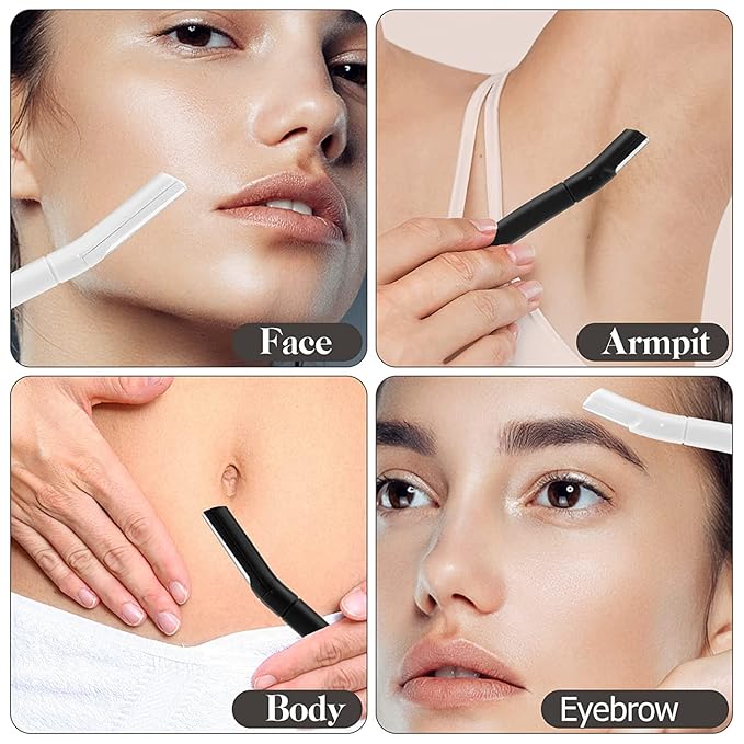 Sunuly Eyebrow Razor, Dermaplane Face Razors for Women Facial Hair, Eyebrow Shaver(8 Count), Peach Fuzz Removal, Dermaplaner to Exfoliate and Refresh the Skin