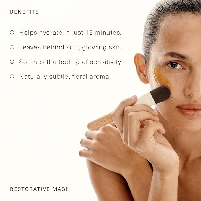 Oak Essentials Restorative Mask | Organic Honey Face Mask | Helps Hydrate, Calm & Nourish Dry, Irritation-Prone Skin, 1.9 Oz