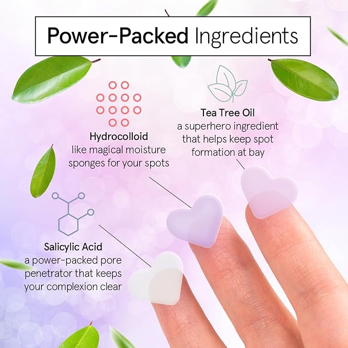 grace & stella Award Winning Pimple Patches for Face - Dermatologist Tested Acne Patches - Hydrocolloid Patch for Breakouts, Whiteheads - Vegan Acne Spot Treatment for Face (Hearts, 216 Pack)