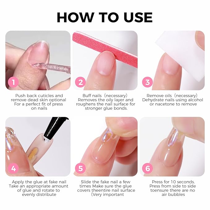 30ML Strong Nail Glue for Press On Nail Tips, Glue Gel for False Nails Fake Acrylic Nail, Upgraded Quick Drying, No Lamp Needed, Long Lasting