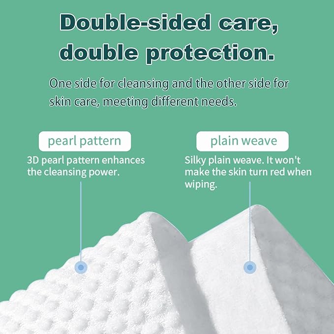 Hanging Disposable Face Towels, 4 Packs (640 Count) - Wall Mount Design for Easy Dispensing, Extra Soft & Absorbent Dry Wipes for Face, 8x8 Inch Facial Cleansing Cloths for Makeup Removal