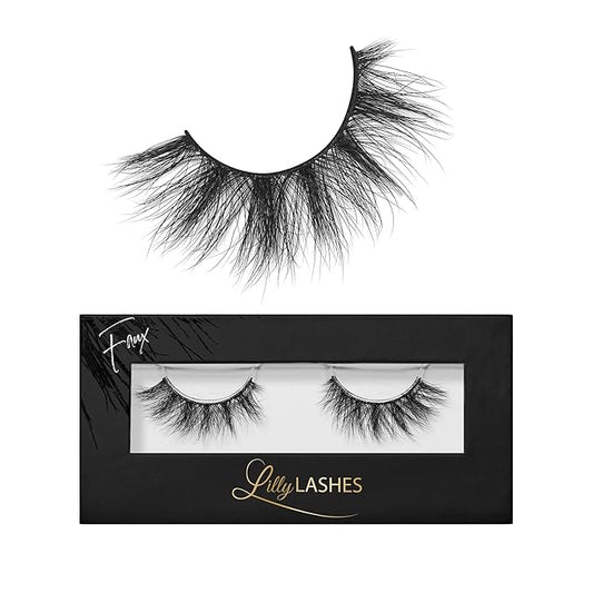 Lilly Lashes 3D Milan Faux Mink Strip Eyelashes, False Eyelashes Dramatic Look, Reusable False Lashes, Fake Lashes Pack, Lash Strips with Luxury Silk Like Fibers, No Lash Glue Included