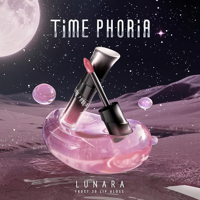 LUNARA FROST 3D LIP GLOSS - Plumping High-Shine Gloss with Hyaluronic Acid | Non-Sticky Glassy Finish | Cooling Sensation | 24H Hydration | Instant Volume Effect (08 AVARIS)