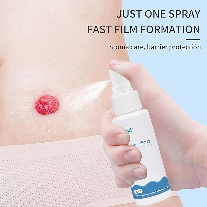 No Sting Ostomy Barrier Spray - Skin Barrier Film for Sensitive Skin - Skin Barrier for Protection Around Stomas and Wounds