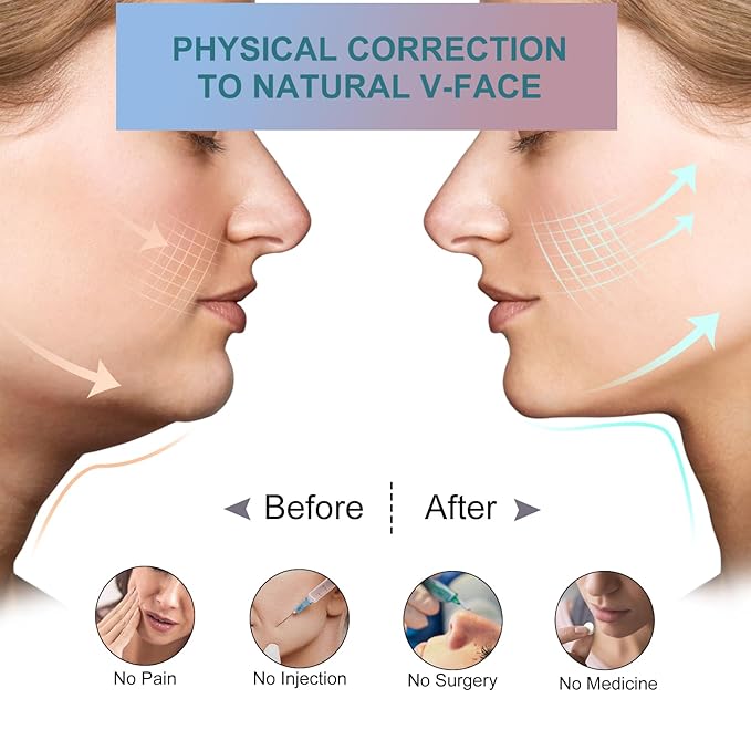 Face Slimming Mask, Pink Facial Toning Device for Face Lifting, Blood Circulation, Neck Firming
