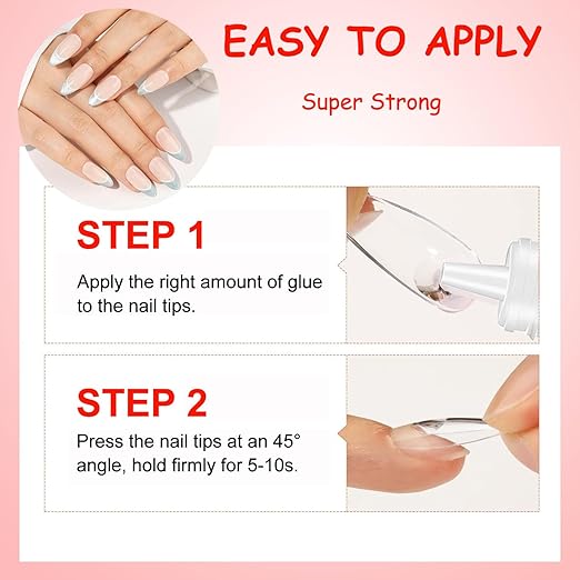 12 Bottle 5g Nail Glue,Super Strong Nail Glue for Press On Nails,Professional Upgrade Safety & Quick Dry Nail Gel for Acrylic Nails Tips & False Nail Long Lasting for Stick On Broken