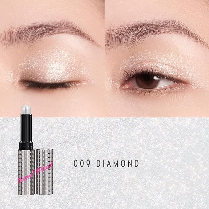 ILLUMINA JELLY EYESHADOW STICK - Long-Lasting Jelly Texture Blendable Eye Shine Stick | Crease-Proof, No Fallout, One-Swipe High-Impact Color | All-Day Wear (009 DIAMOND)