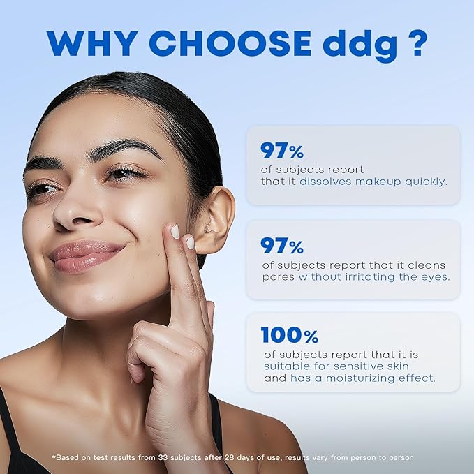 ddg Cleansing Balm Makeup Remover for Sensitive Skin,Eye Makeup Remover & Facial Cleanser for Waterproof Makeup Removal,Vegan Plant Oils,Nourishing & Hydrating,1.69 fl oz/50ml