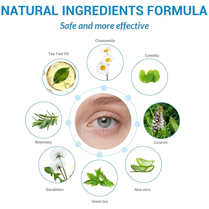 60 Pcs Tea Tree Oil Eyelid & Lash & Face Cleansing Wipes l Eyelid Pads For People Blepharitis & Chalazion & DryEyes & Stye Eye Treatment, Eyelash Makeup Remover & Daily Eye Lid Pads, Cleaning Wipes