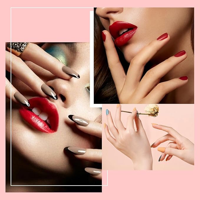 KEMEISI Nail Art Brush Set, 9PCS Double-Ended Acrylic Liner Brush Dotting Pen for Gel Polish, Nail Design Tools for Professional Manicure DIY Home Salon