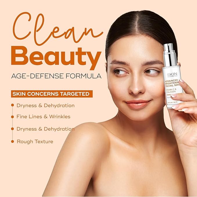 Hydrating Face Mask and Serum Set with Vitamin C, Hyaluronic Acid & Collagen - Smooths Fine Lines, Supports Firmness - Dermatologist Tested, Korean Skin Care, Vegan - 3 Pc Bundle