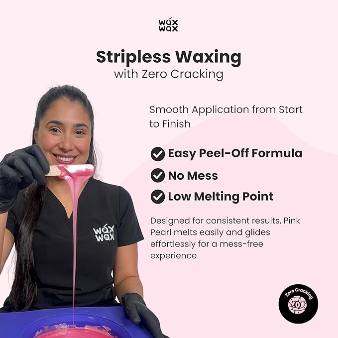 Wax Wax Pink Pearl Hard Wax Beads | Brazilian & Bikini Wax for Ultra Sensitive Skin | Rosin-Free, Hypoallergenic, Strip-Free, Low Melting, Cruelty-Free, Eco-Friendly Waxing Beads | Made In Italy-2.5lb
