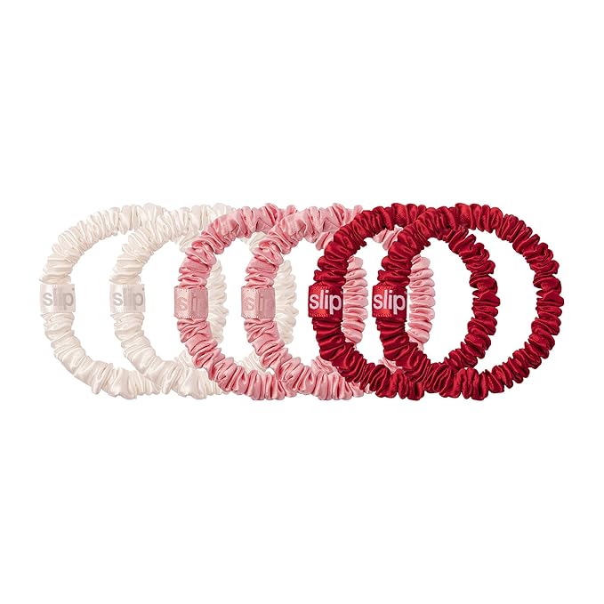 slip Skinny Scrunchies: Anti-Crease, Anti-Breakage Slipsilk™ Design Protects Delicate Hair | Includes 6 Pure Silk Scrunchies: Limited Edition Sweetie