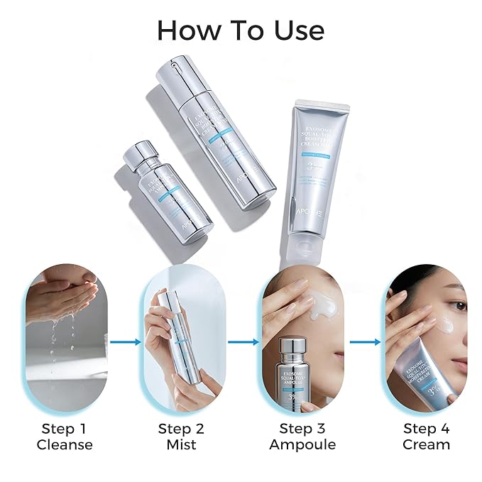 APOTHE Exosome Squal-Tox 3-in-1 Skincare Set – Ampoule, Cream & Booster Mist for Hydration, Firming & Skin Renewal, Winter Gifting Bundle