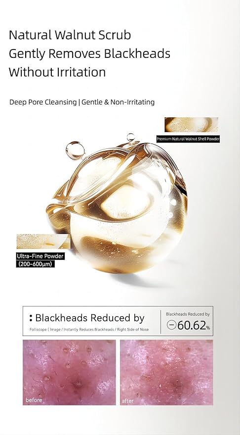 DERX Revitalizing Facial Cleanser with Peptides & Walnut Microbeads - Gentle Exfoliating Gel To Foam for all Skin, Korean Clinic-Developed (120ml/4.05 fl.oz.)