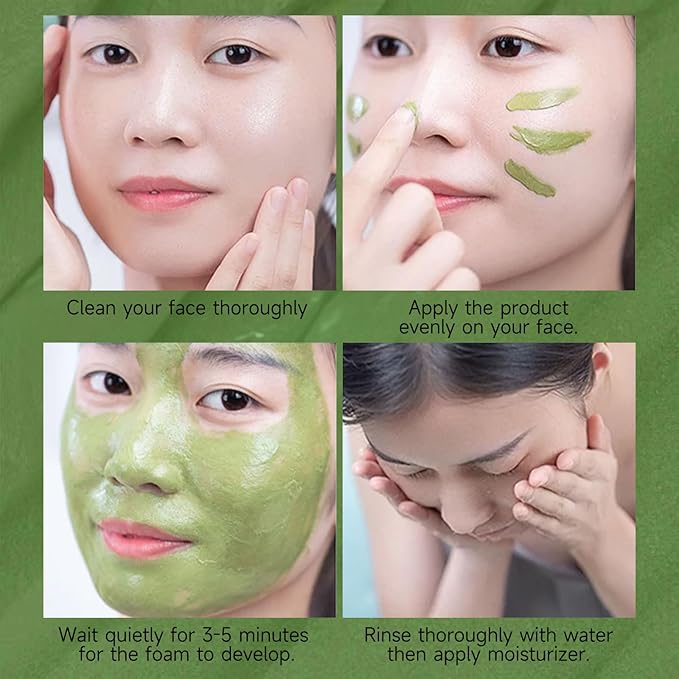 Holy Basil Bubble Deep Cleansing Mask - Purifying & Pore Minimizing Facial Cleaning with Charcoal & Green Tea, Oxygenating Foam for Acne-Prone, Cruelty-Free & Vegan Formula (90g / 3.17 oz) (1 PACK)